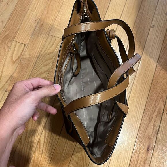 Michael Kors Whitney Small Tote Bag Brown Signature Logo Women's Handbag - Picture 4 of 7